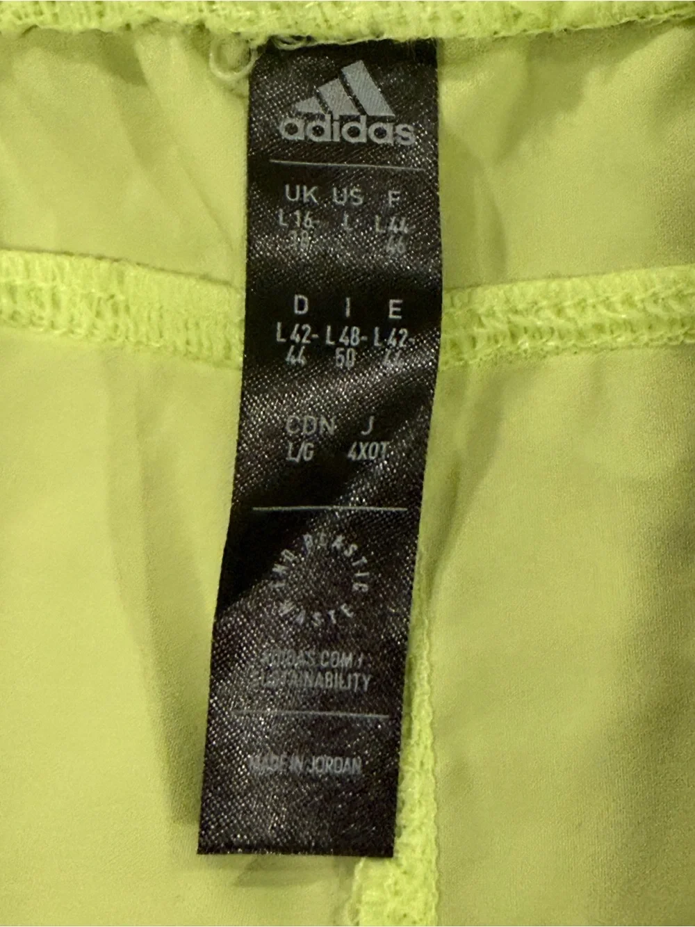 NWT Adidas Pacer 3-Stripes Train Shorts - Pulse Lime/White, Large - Picture 11 of 13